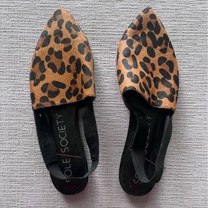 Sole Society Size 9 Leopard Flat